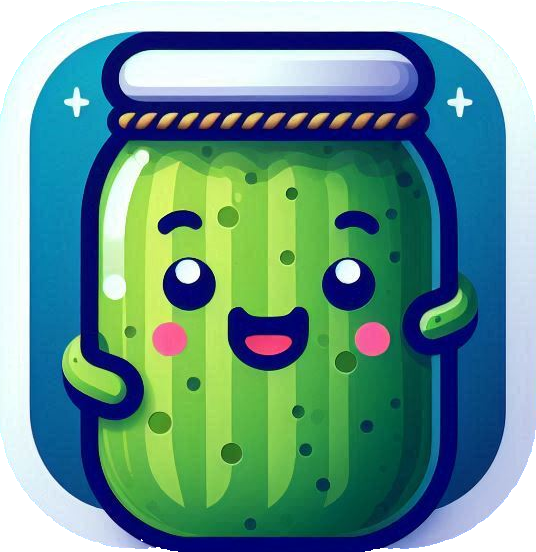 Chutney mascot Mr Pickle, a friendly cartoon pickle character wearing a bow tie